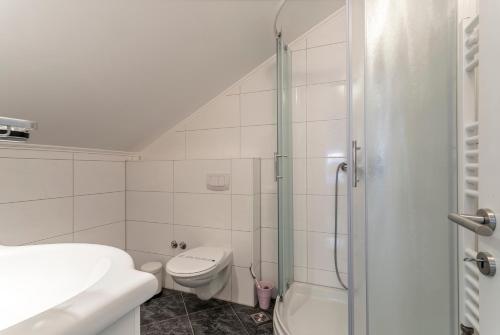 Koupelna v ubytování Pansion Casa