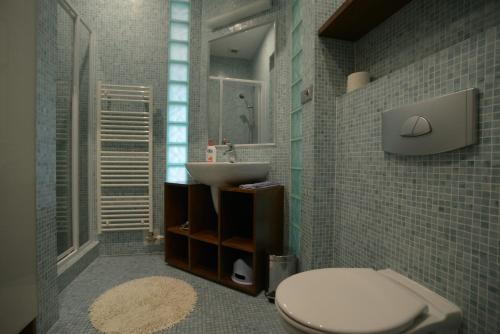 A bathroom at Apartmán Lomnica