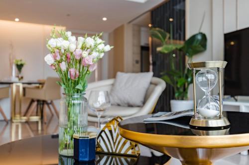 Posezení v ubytování Tianfu IN Service Apartement