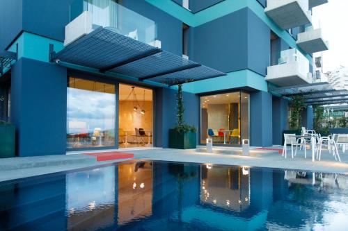 Bazén v ubytování Buzë Boutique Hotel nebo v jeho okolí