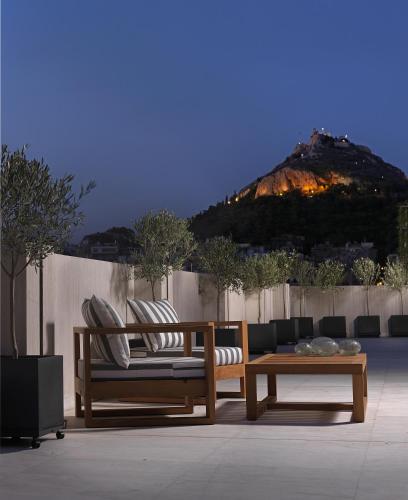 Vue générale sur la montagne ou vue sur la montagne depuis l'hôtel