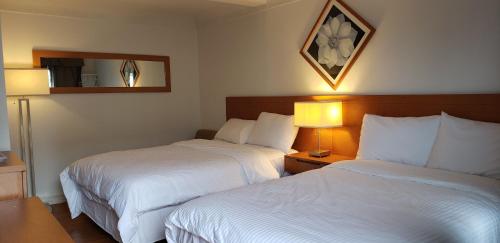 Una cama o camas en una habitación de Niagara Inn