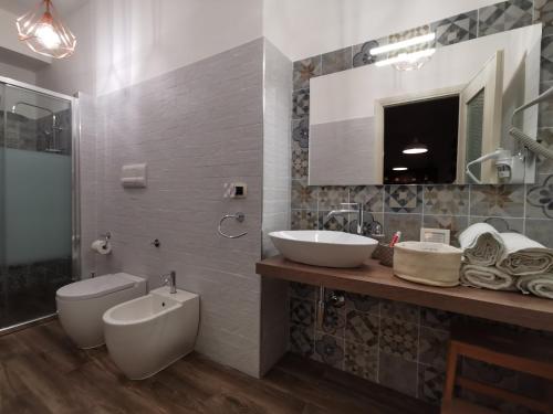 Koupelna v ubytování Casa Mirtilla