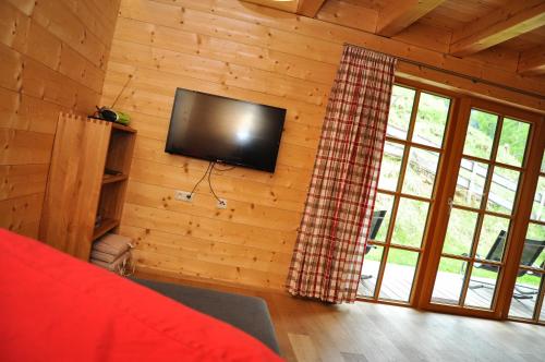 Auszeit Chaletsにあるテレビまたはエンターテインメントセンター
