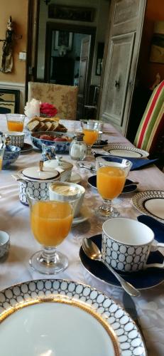 Možnosti snídaně pro hosty v ubytování Bed & Breakfast - La closerie de la Fuye