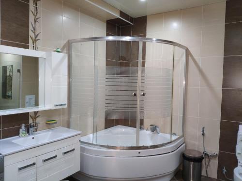 Ένα μπάνιο στο Family Nizami Apartment