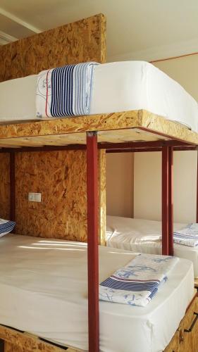 a couple of bunk beds in a room at Oludeniz Hostel in Fethiye