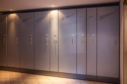 a row of lockers in a locker room at Haus Saskia in Sölden