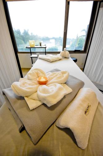 Postel nebo postele na pokoji v ubytování Villa La Font Apart Hotel & Spa