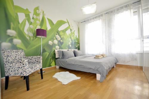 Postel nebo postele na pokoji v ubytování Clean&Cozy Apartments Novi Beograd