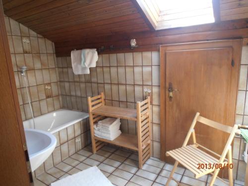 Koupelna v ubytování Haus Schneider