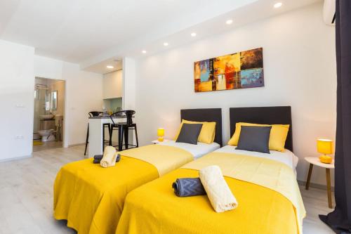 Posteľ alebo postele v izbe v ubytovaní 2sis apartments