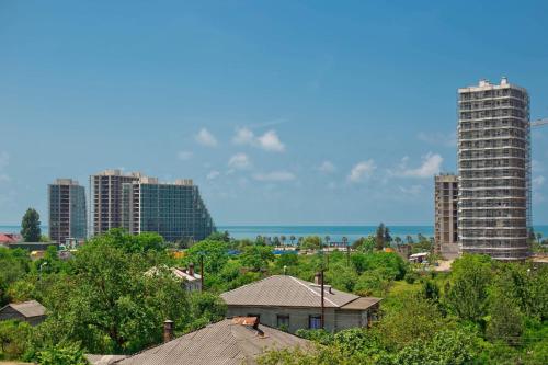 a view of a city with tall buildings at HOTEL Dadu in Batumi