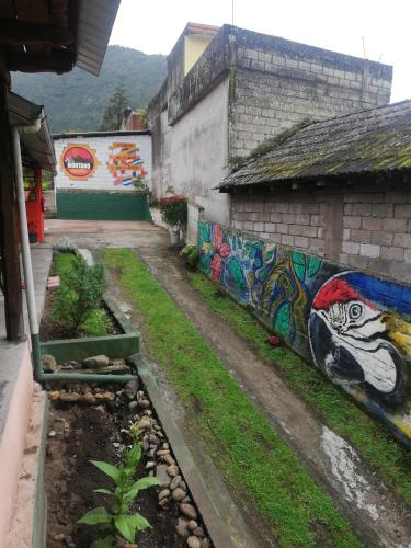 Jardín al aire libre en Montano Camping & Hostel