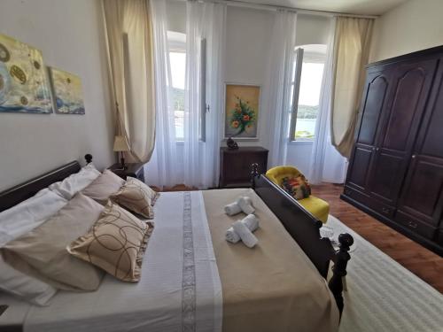 Postel nebo postele na pokoji v ubytování Apartman nono Ive