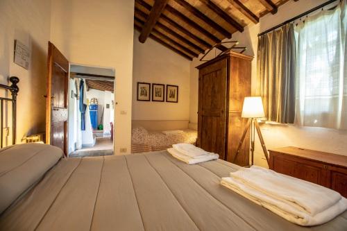 Ліжко або ліжка в номері Il Fienile del Vichiaccio