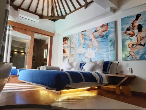 Posezení v ubytování The White Key Luxury Villas