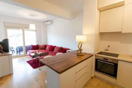 Kuchyň nebo kuchyňský kout v ubytování Apartment with sea view
