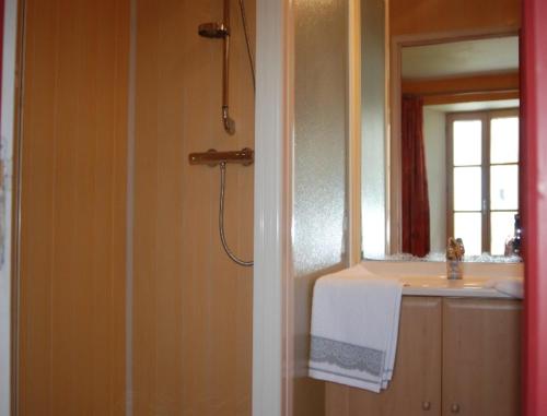 Phòng tắm tại Le Manoir du Butel