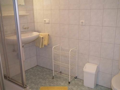 Koupelna v ubytování Haus Bials