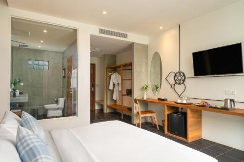 Koupelna v ubytování Phka Chan Hotel