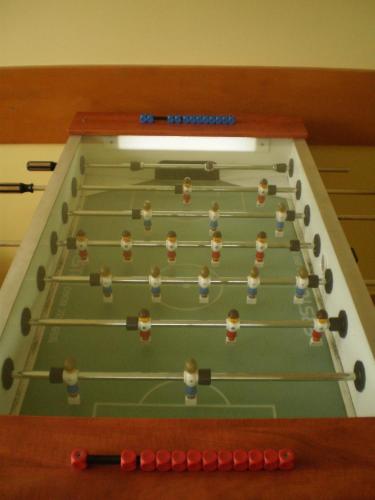 a pool table with balls on top of it at Hotel Julianin dvor in Habovka