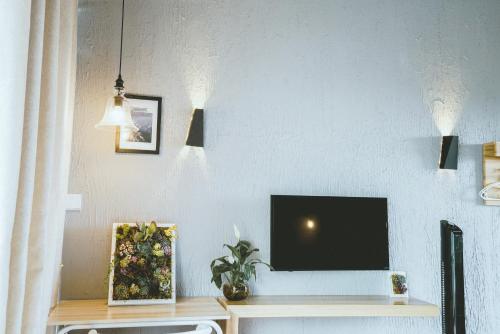 TV a/nebo společenská místnost v ubytování Monster B&B