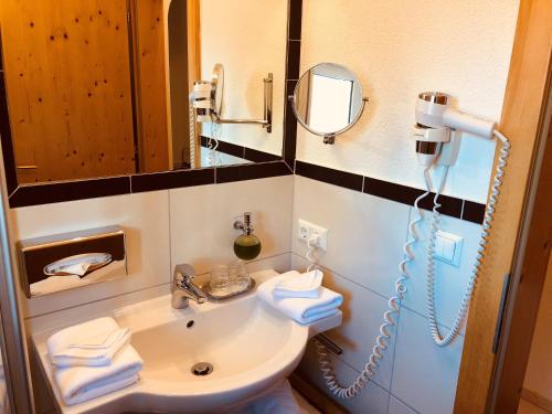 Koupelna v ubytování Hotel Berghof