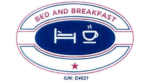 Ein Zertifikat, Auszeichnung, Logo oder anderes Dokument, das in der Unterkunft B&B Belvedere ausgestellt ist