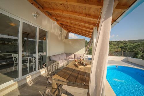 The swimming pool at or close to Villa Baras garden - house with pool