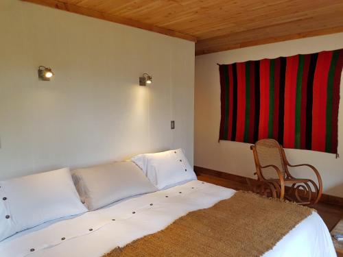 Cama o camas de una habitación en Posada Queulat