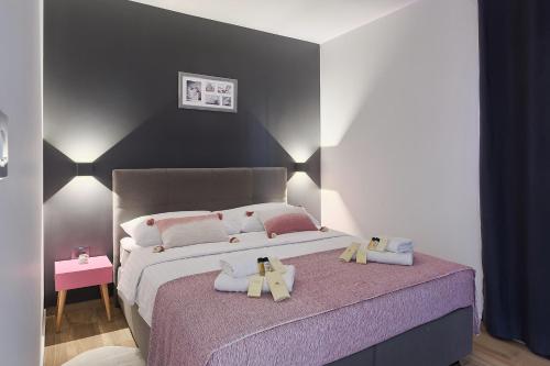 Llit o llits en una habitació de New cozy apartment Nico 2+1