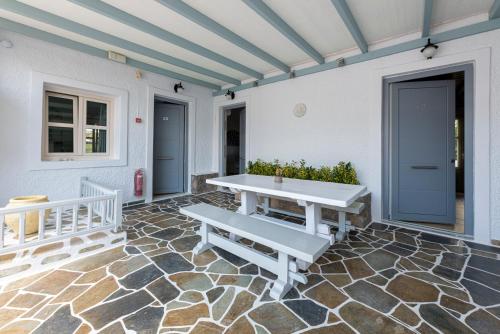 A patio or other outdoor area at Filoxenia Apartments