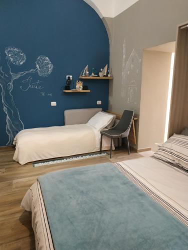 Postel nebo postele na pokoji v ubytování Suite 30 mq