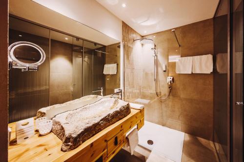 Koupelna v ubytování Gourmet - Boutique Hotel Tanzer
