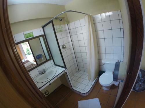 Koupelna v ubytování Hotel Guadalupe