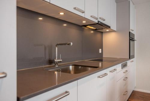 Kuchyň nebo kuchyňský kout v ubytování Pflegehotel Sutz-Lattrigen