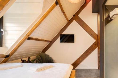 Μια τηλεόραση ή/και κέντρο ψυχαγωγίας στο Bunk Hotel Utrecht