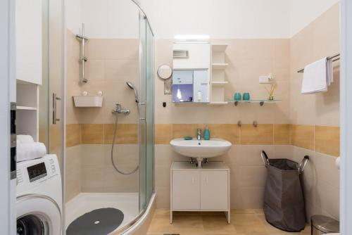 Kúpeľňa v ubytovaní Apartman "Bubi"