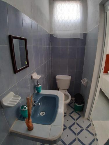 Koupelna v ubytování Habitaciones Chiquil Ha