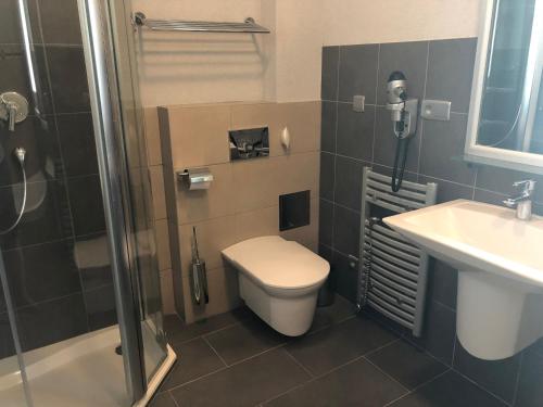 Koupelna v ubytování Apartmány Puerto