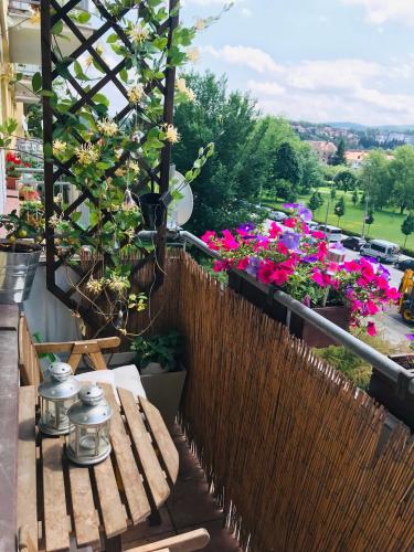 Un balcón o terraza de Krumlove