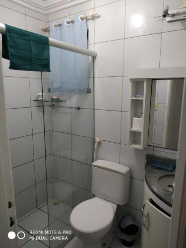 A bathroom at Porto das Dunas