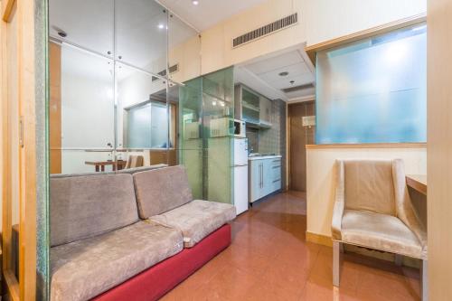 אזור ישיבה ב-Shanghai Jiarong Hotel Apartment