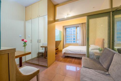 พื้นที่นั่งเล่นของ Shanghai Jiarong Hotel Apartment