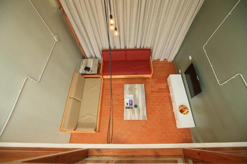 an overhead view of a room with a bed at Cimer SafraMarine Beach Resort in Safra