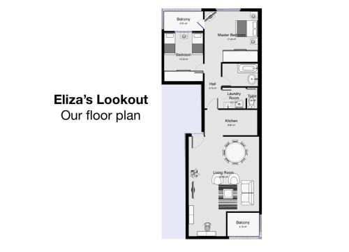 a floor plan of the elias lookout our floor plan at Eliza's Lookout in Perth