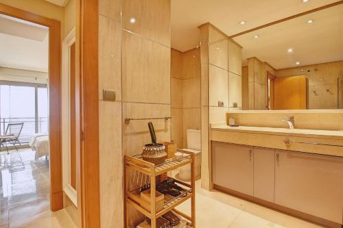 a kitchen with a sink and a counter top at La Sal in Tazacorte