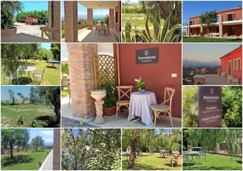 a collage of photos with houses and a table at Country House Torrenera in Morro dʼOro