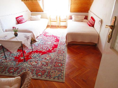 Ένα ή περισσότερα κρεβάτια σε δωμάτιο στο Strandközeli nyaraló 4+1 fő részére